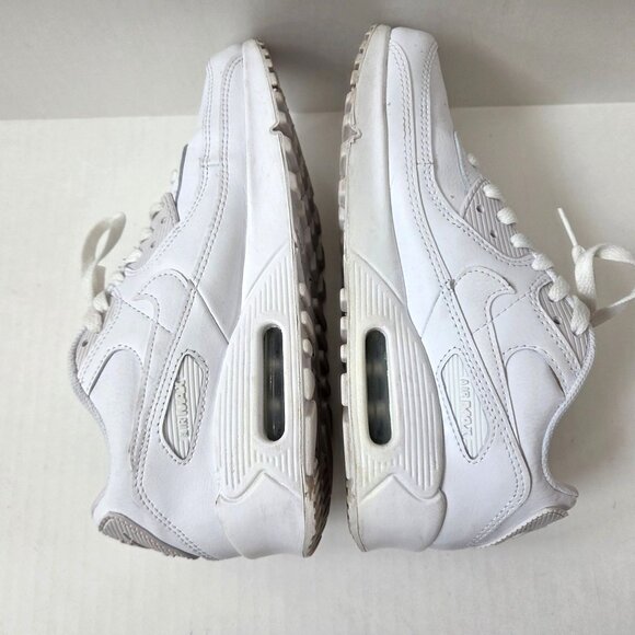 Nike Shoes Youth 6.5 GS Triple White Sneakers CD6864 Womens 8 - Picture 9 of 12